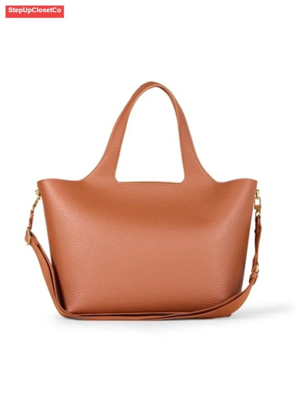 Soft Crossbody Tote Bag Faux Leather Adjustable Strap